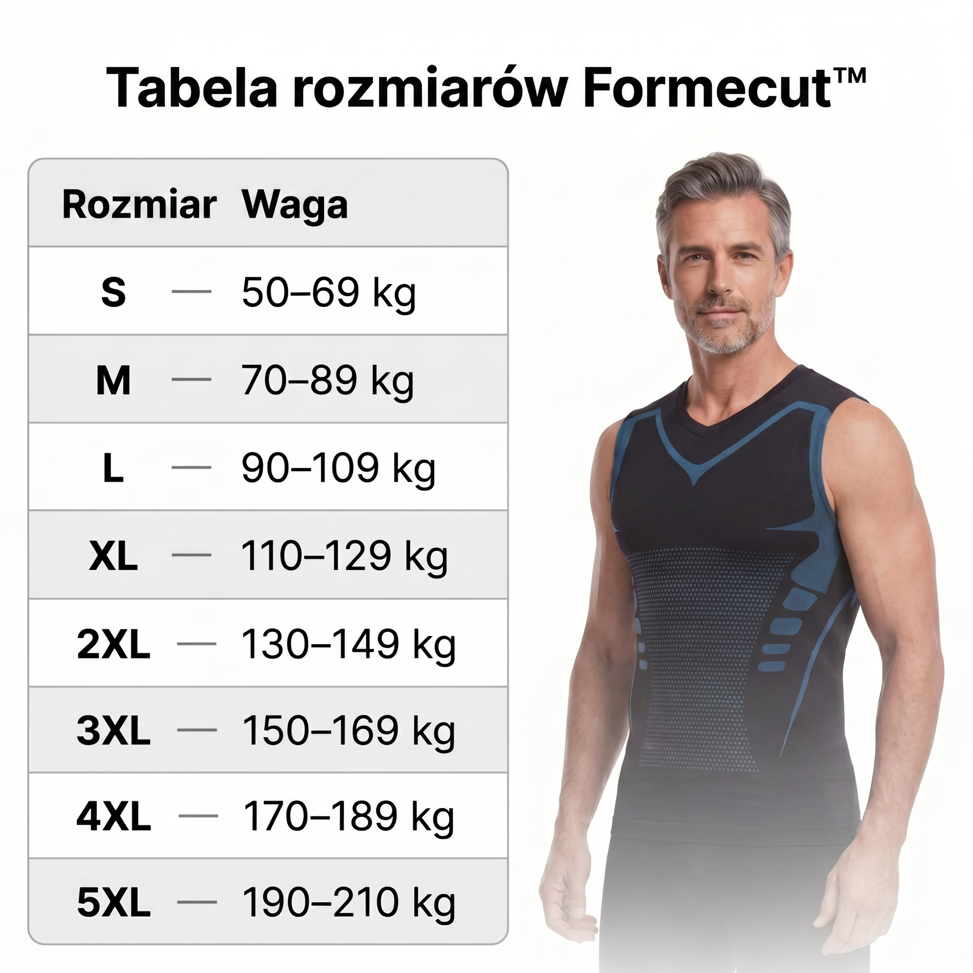 Męski podkoszulek wyszczuplający Formecut