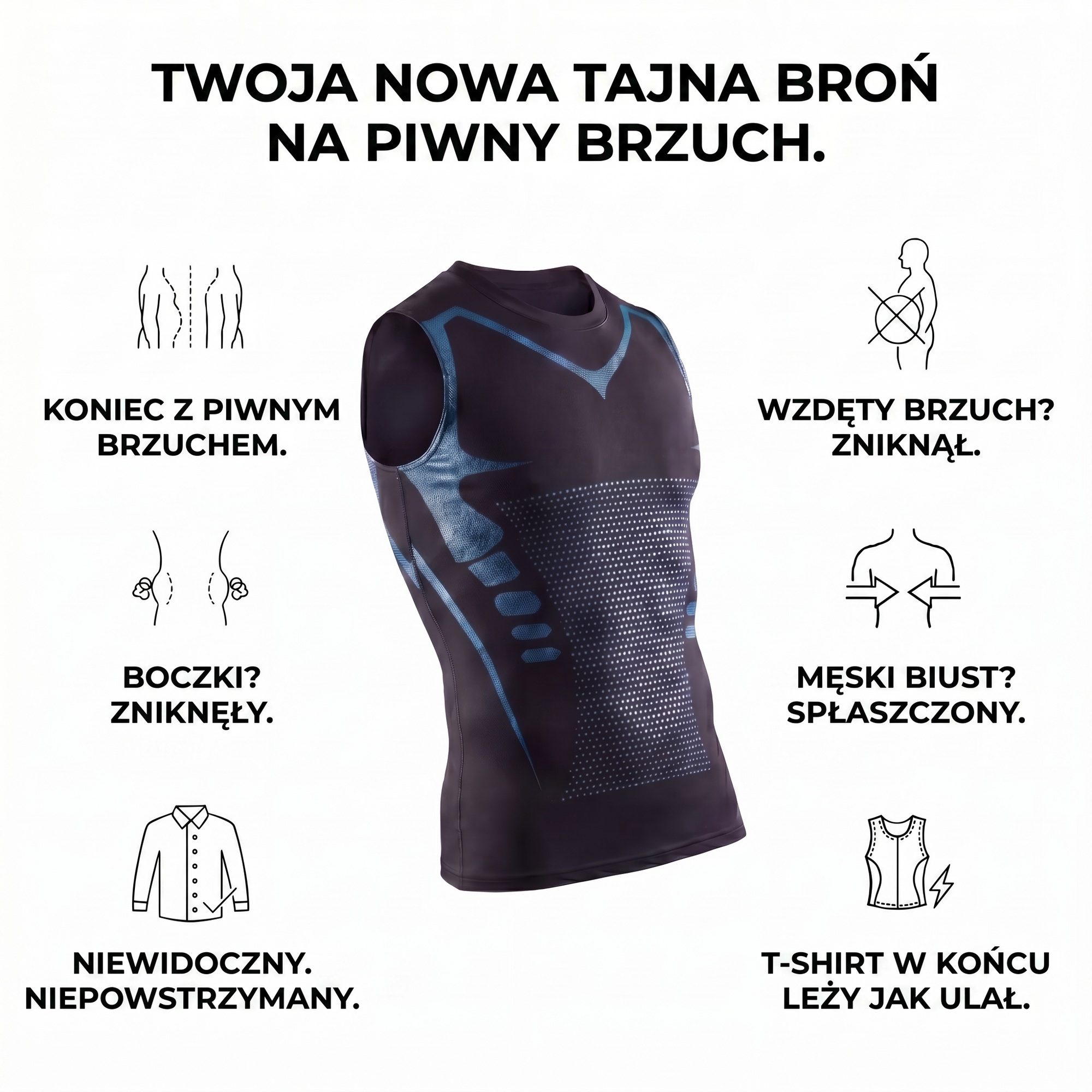 Męski podkoszulek wyszczuplający Formecut