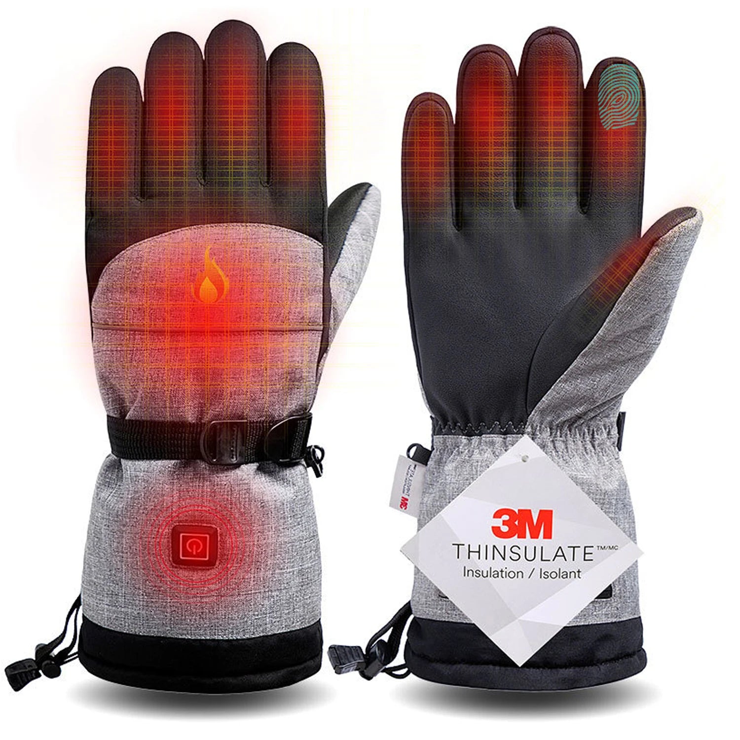 Gants d'hiver 3M Coton Chauffant Gants Electriques Thermiques Imperméables Snowboard Cyclisme Moto Ski Outdoor-thumbmail-14
