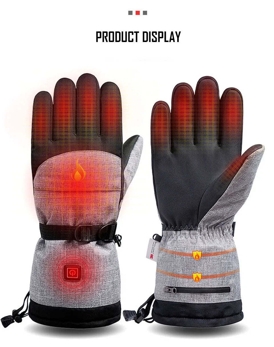 Gants d'hiver 3M Coton Chauffant Gants Electriques Thermiques Imperméables Snowboard Cyclisme Moto Ski Outdoor-thumbmail-29