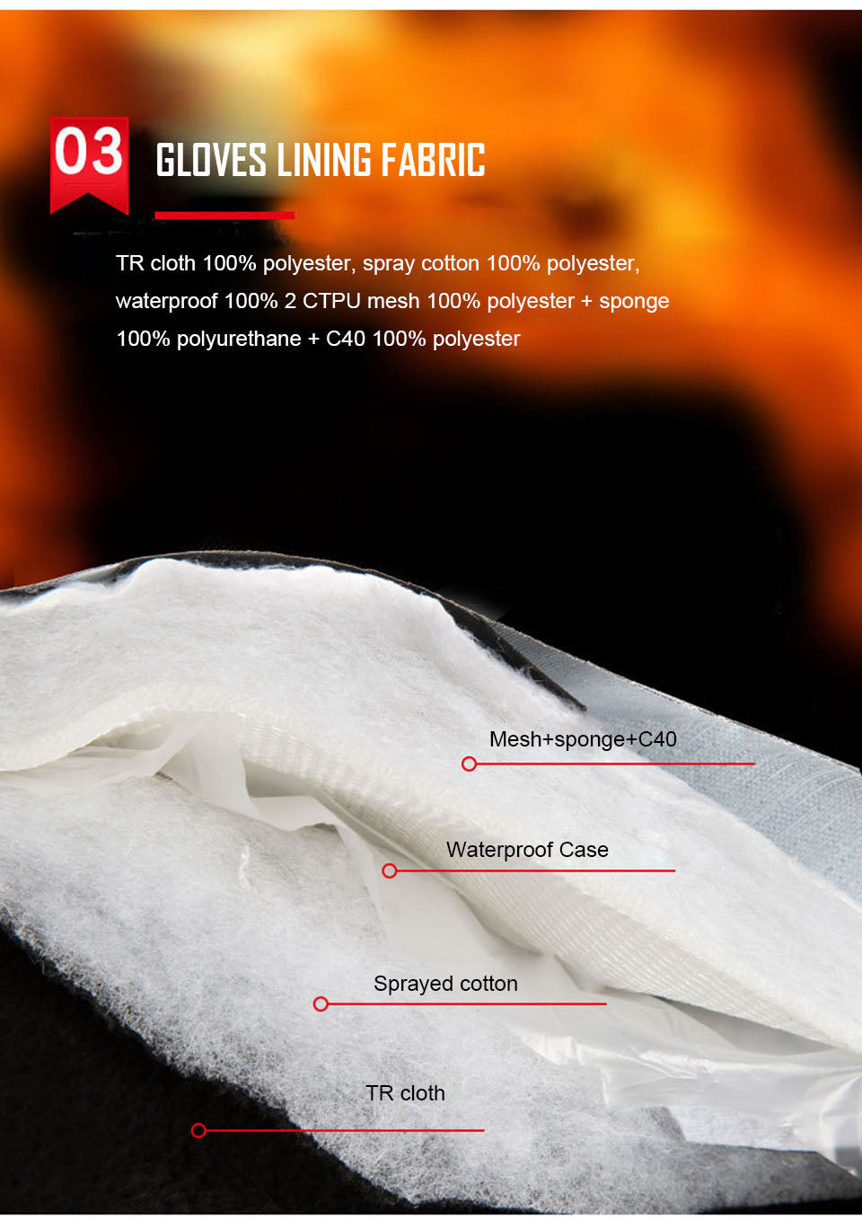 Gants d'hiver 3M Coton Chauffant Gants Electriques Thermiques Imperméables Snowboard Cyclisme Moto Ski Outdoor-thumbmail-21